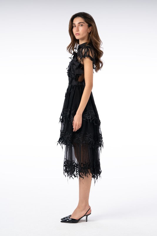 Three-Layer Butterfly Tulle Dress