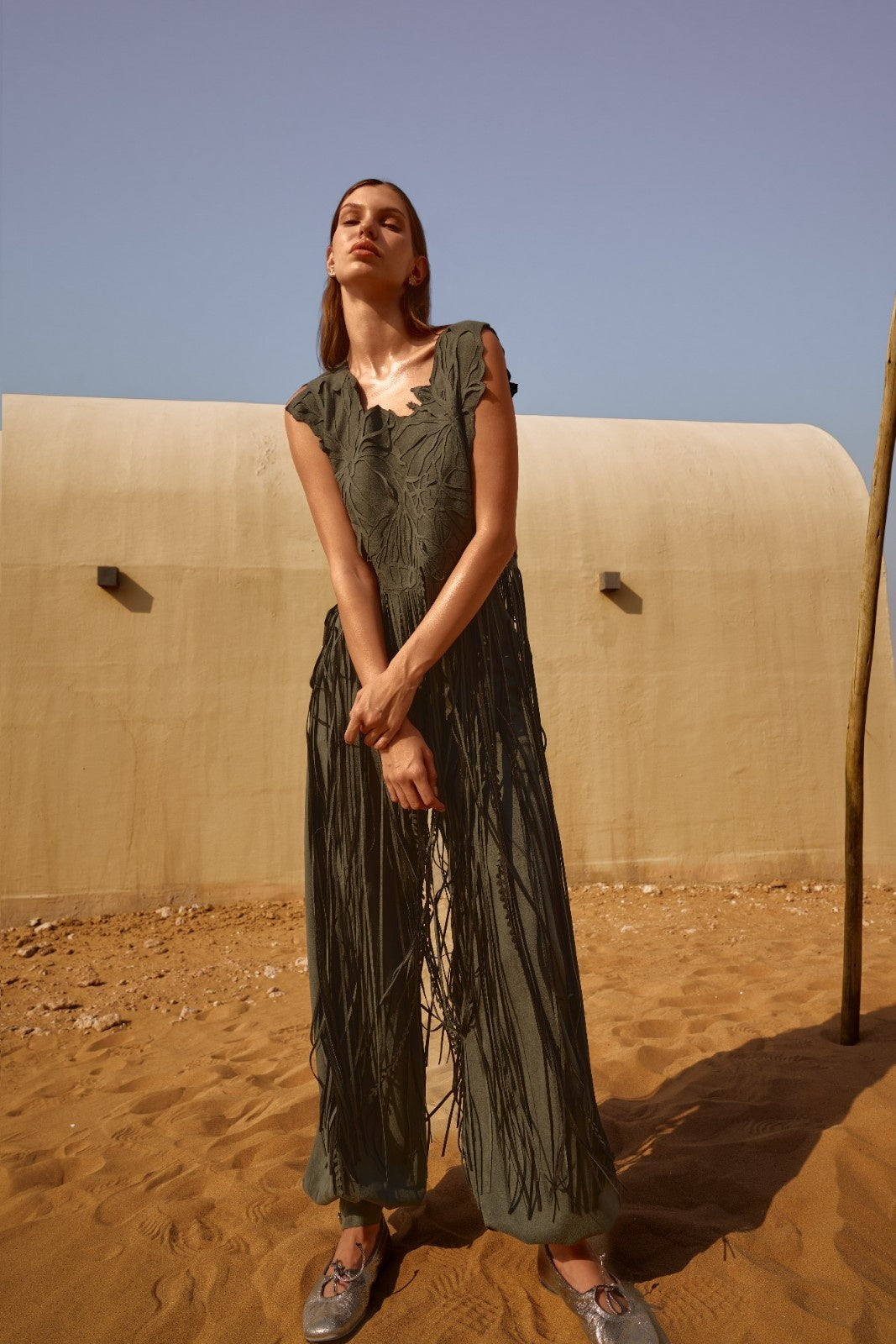 Long Fringed Laser-Cut Top