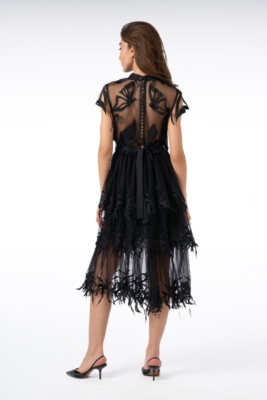Three-Layer Butterfly Tulle Dress