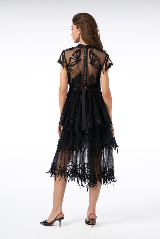 Three-Layer Butterfly Tulle Dress