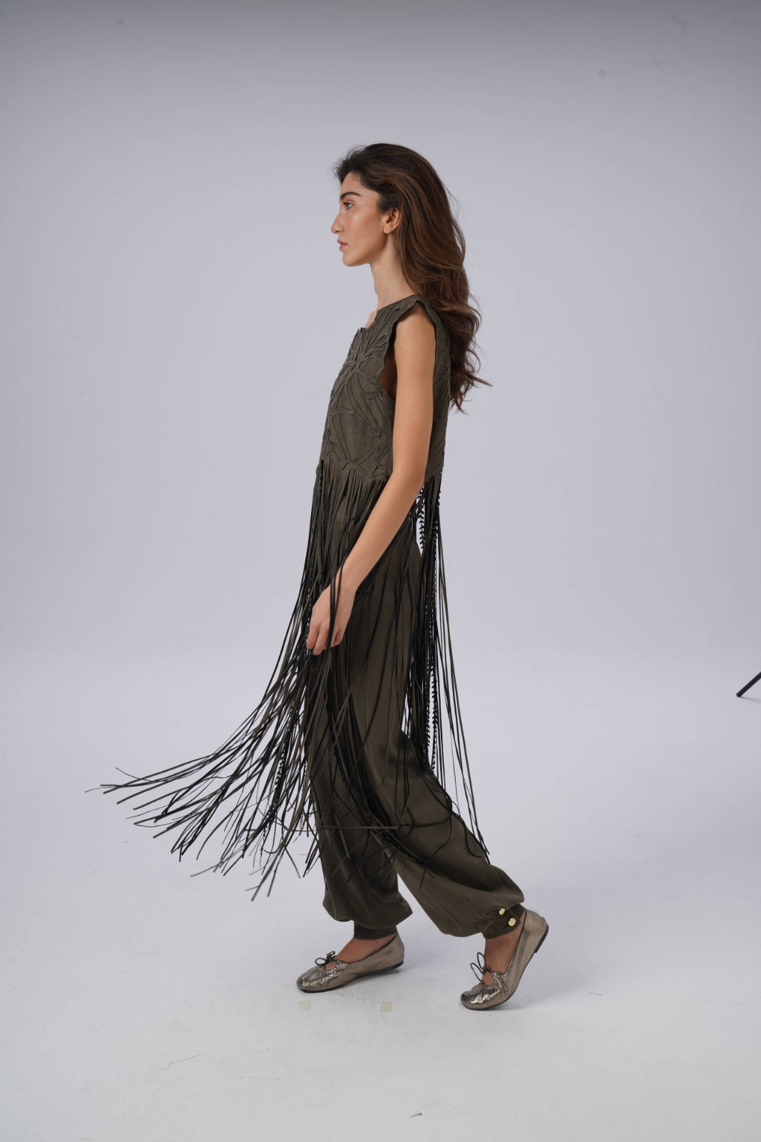 Long Fringed Laser-Cut Top