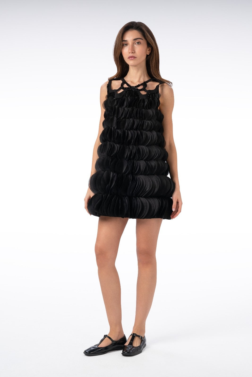 Layered Dress with  Bow Detail on Top