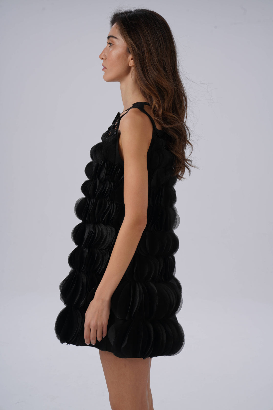 Layered Dress with  Bow Detail on Top