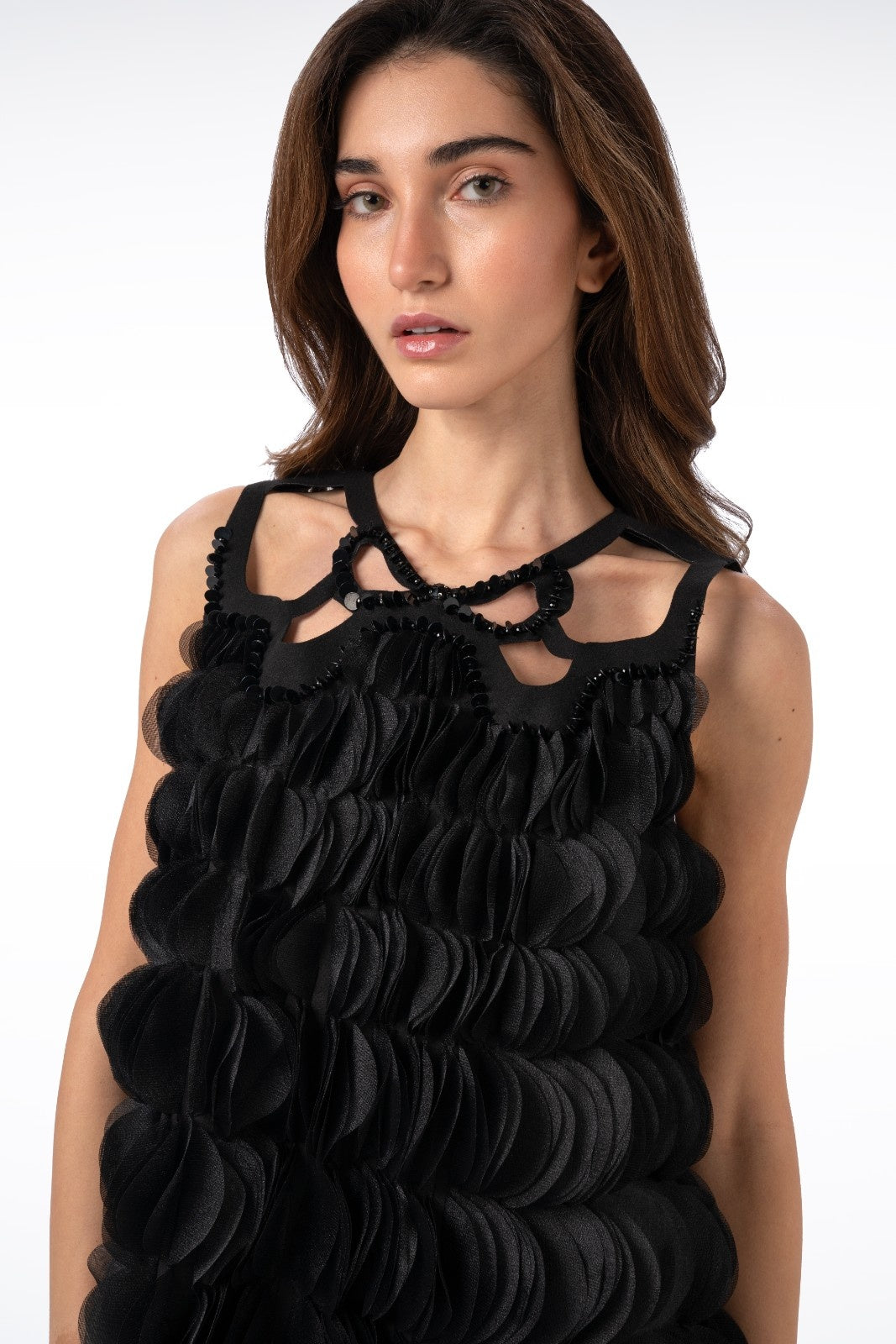 Layered Dress with  Bow Detail on Top