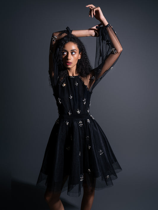 Raglan Sleeve dress with Beading